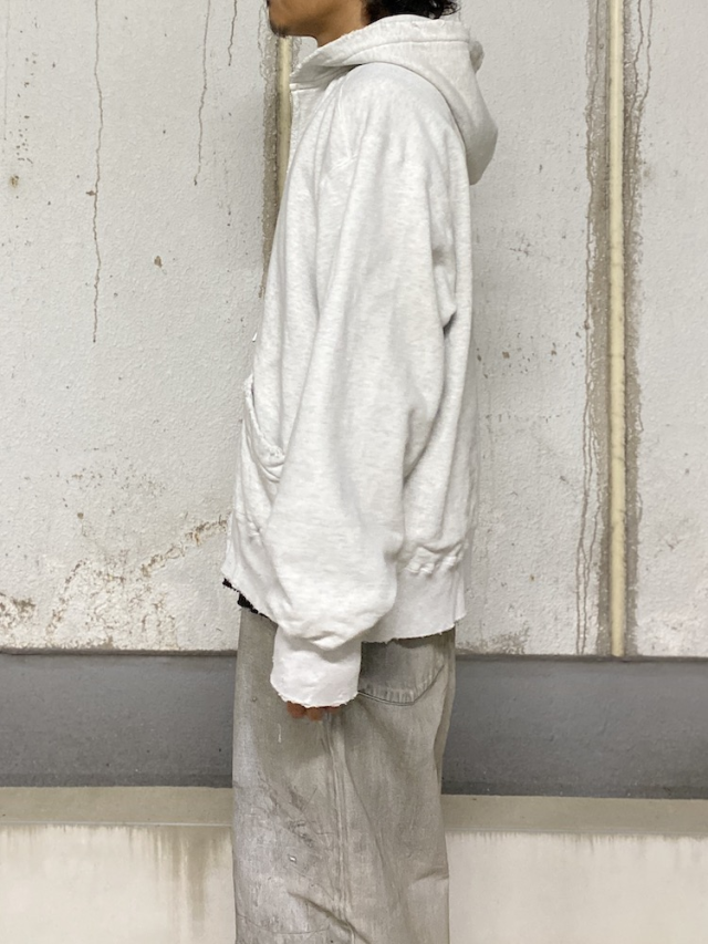 ANCELLM ZIP UP HOODIE HEATHER WHITE 2025AW 通販ページ octavia