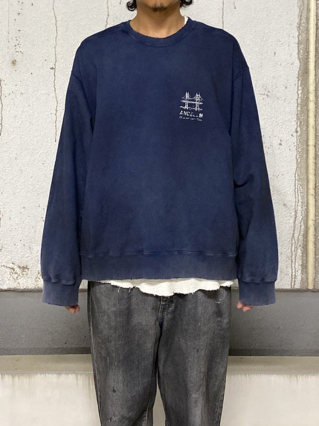 ANCELLM BRIDGE SWEAT SHIRT NAVY 2025AW 通販ページ octavia