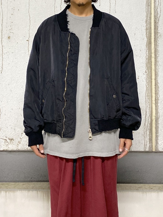 ANCELLM FADED BOMBER JACKET(BLACK)サイズ3 FADED BOMBER JACKET(BLACK) – ANCELLM