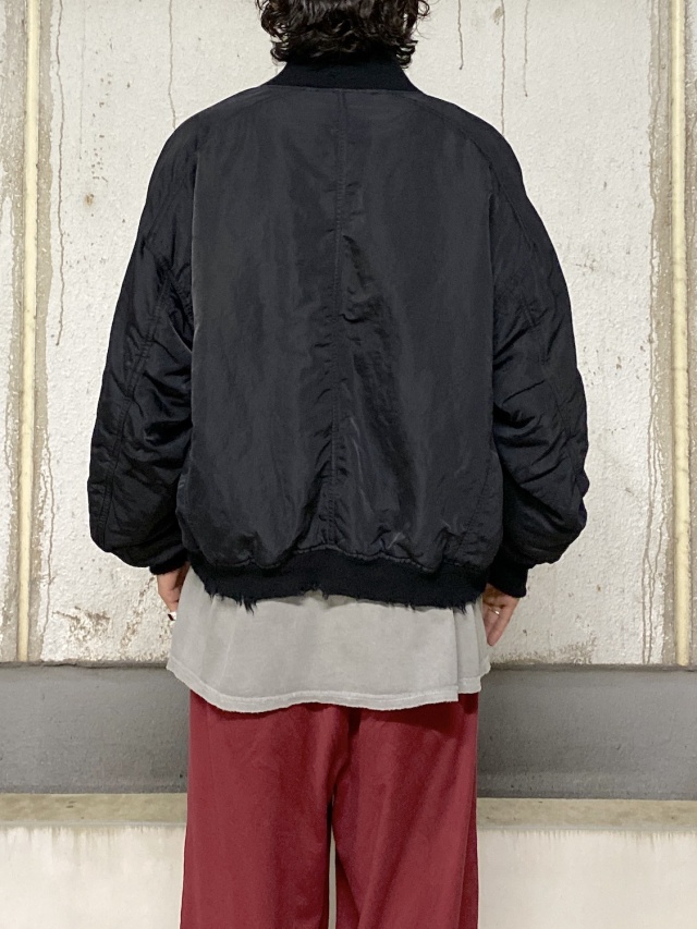 ANCELLM FADED BOMBER JACKET(BLACK)サイズ3 FADED BOMBER JACKET(BLACK) – ANCELLM