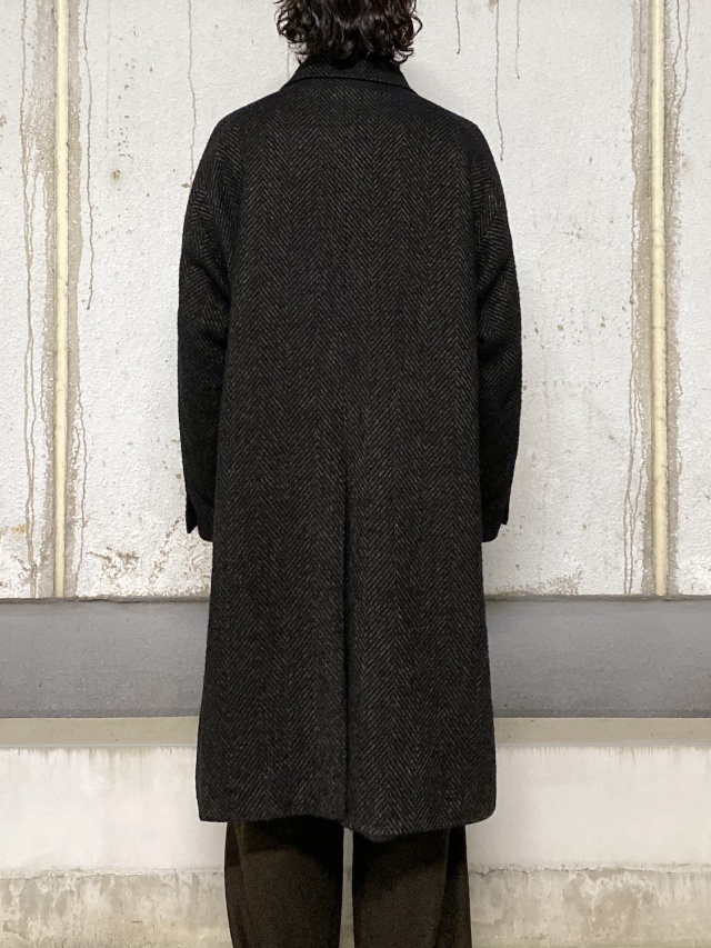 ANCELLM SEMI-DOUBLE CHESTER COAT BROWN/BLACK 通販ページ