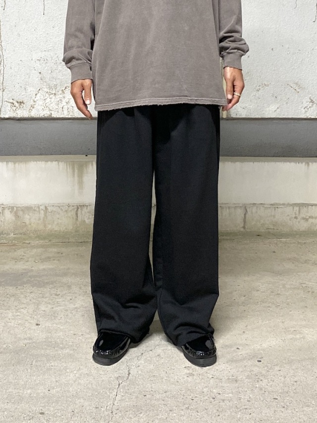 ANCELLM TUCK SWEAT PANTS BLACK 2025AW 通販ページ octavia