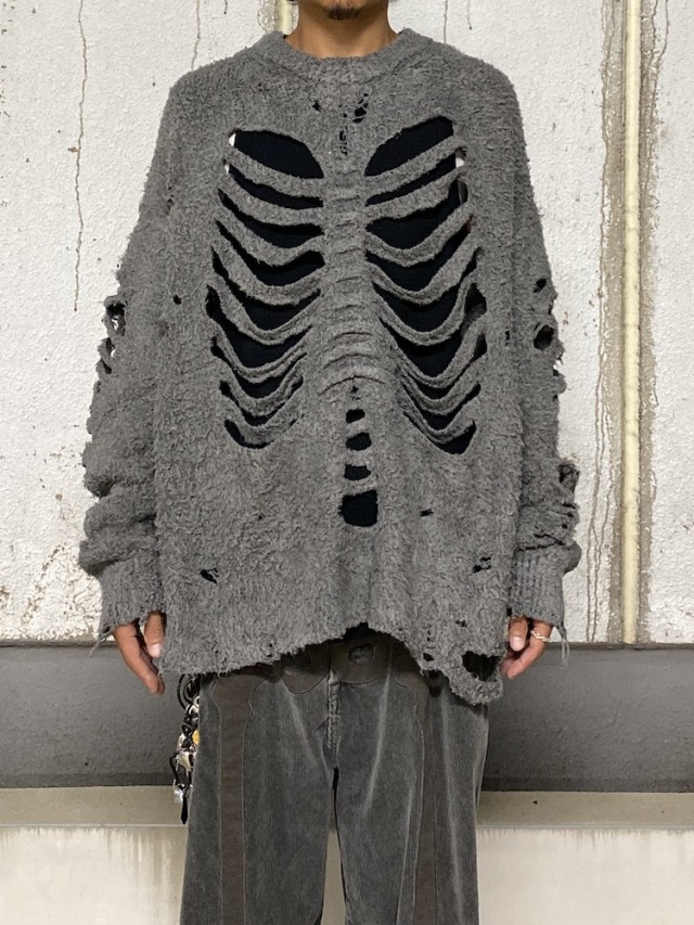 doublet RIBCAGE KNIT PULLOVER GREY 通販ページ octavia