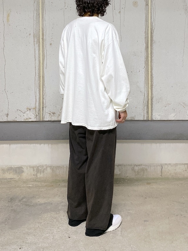 ANCELLM　EMBROIDERY DYED LS T-SHIRT　ロンT　白 2025AW】 ANCELLM (アンセルム) 