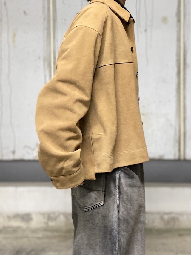 ANCELLM SUEDE SHORT SHIRT JACKET BROWN 通販ページ octavia