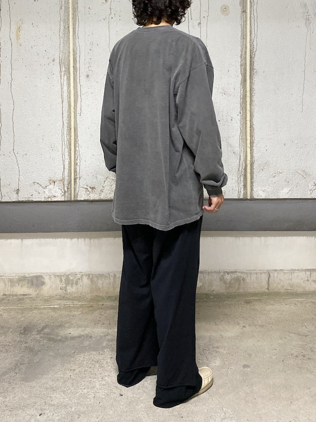 ANCELLM EMBROIDERY DYED LS T-SHIRT BLACK 通販ページ octavia
