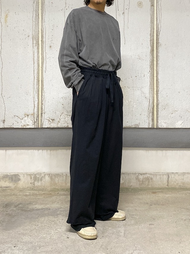 パンツ FADED DRAPE WIDE EASY CUT SLACKS ANCELLM ANCELLM FADED DRAPE WIDE EASY CUT SLACKS BLACK 通販ページ