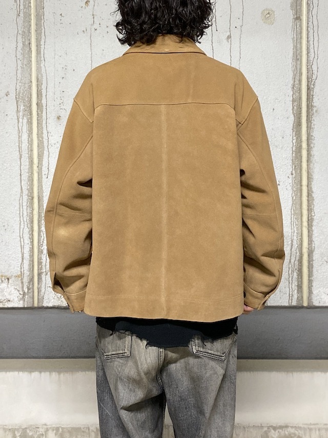 ANCELLM SUEDE SHORT SHIRT JACKET BROWN 通販ページ octavia