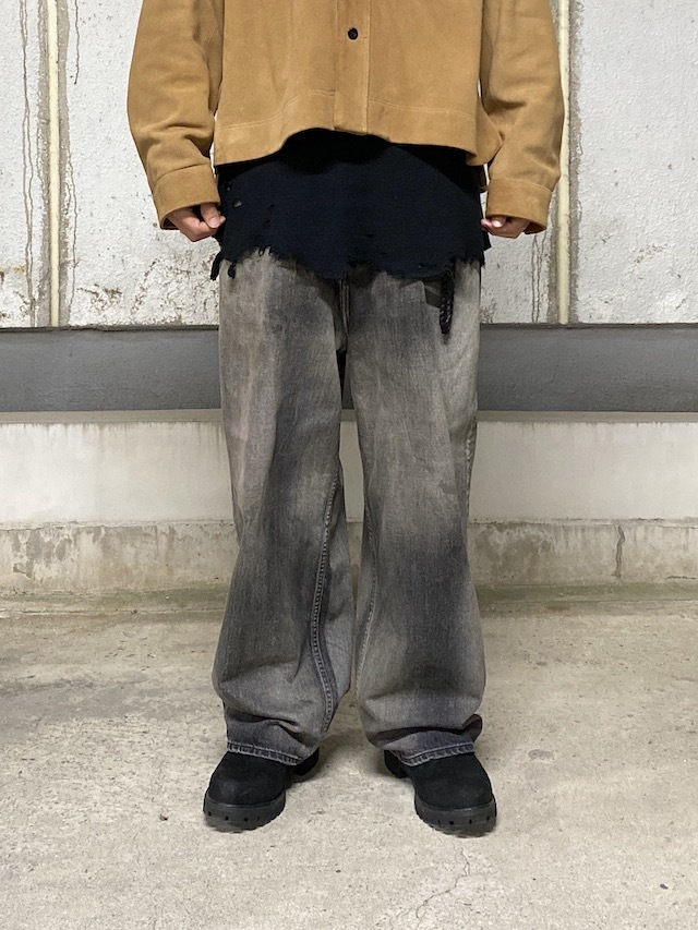 ANCELLM AGING WIDE 5P DENIM PANTS BLACK 通販ページ octavia