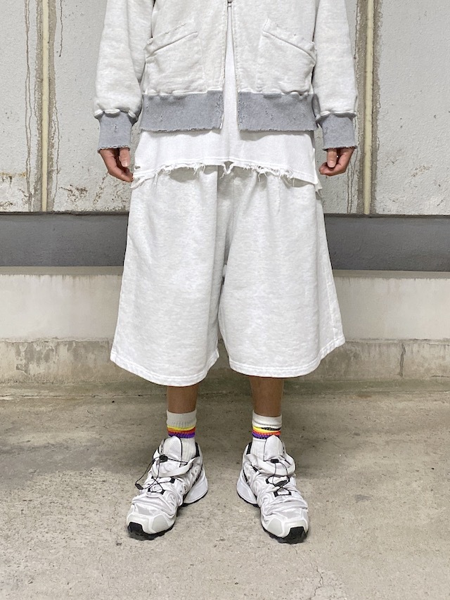 ANCELLM 3/4 TUCK SWEAT SHORTS ASH GRAY 通販ページ octavia