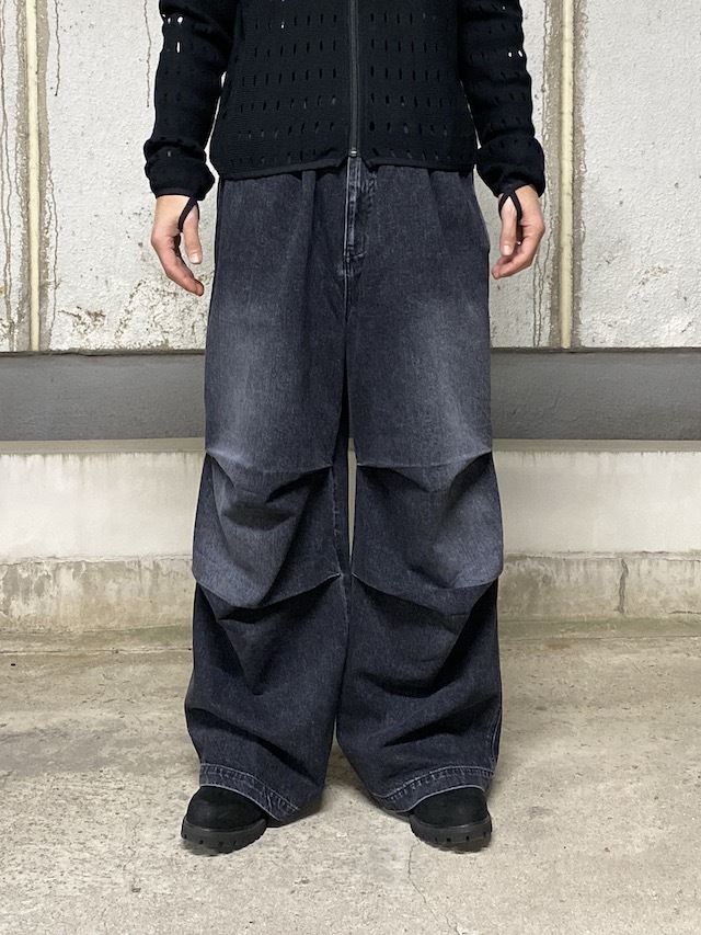 デニム・ジーパン No.0322 black denim parachute string PT JIEDA PARACHUTE DENIM PANTS BLACK 通販 商品ページ octavia