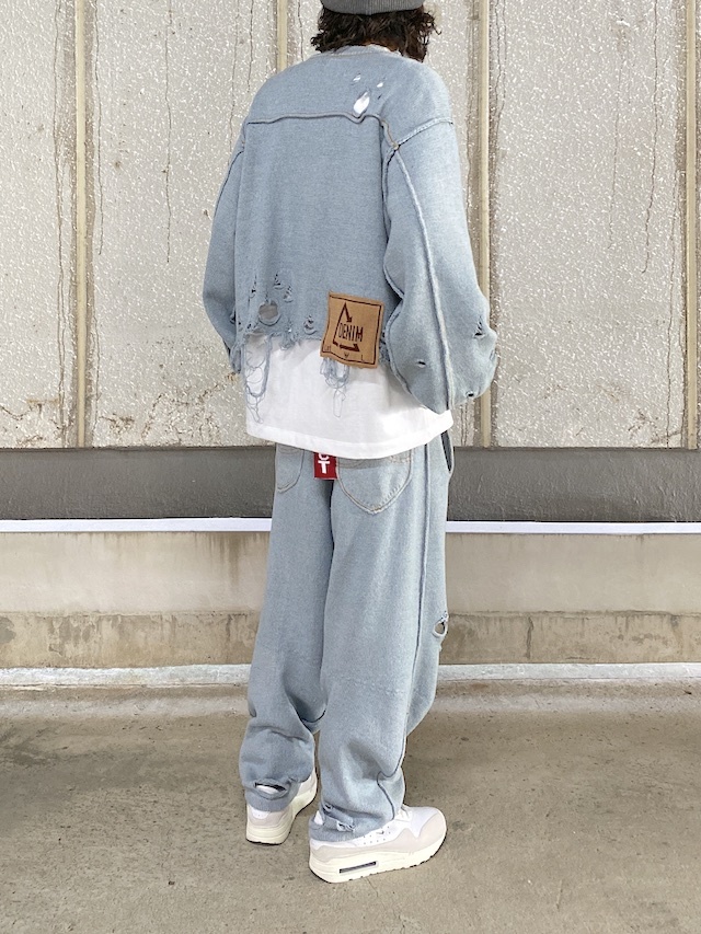 完売品！25ss doublet ダブレット デニムカーディガン M doublet RECYCLE DENIM YARN CARDIGAN INDIGO 通販ページ