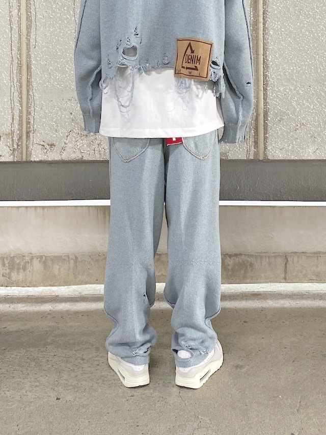 タグ付き 未使用 MULTICOLOR KNIT PT パンツ UN3D. 高級 高身長 ブロックレースワイドパンツ（トールサイズ） 通販