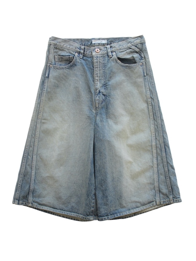 ROTOL TRIPLE SEAMS 6P DENIM SHORTS DAMAGE INDIGO