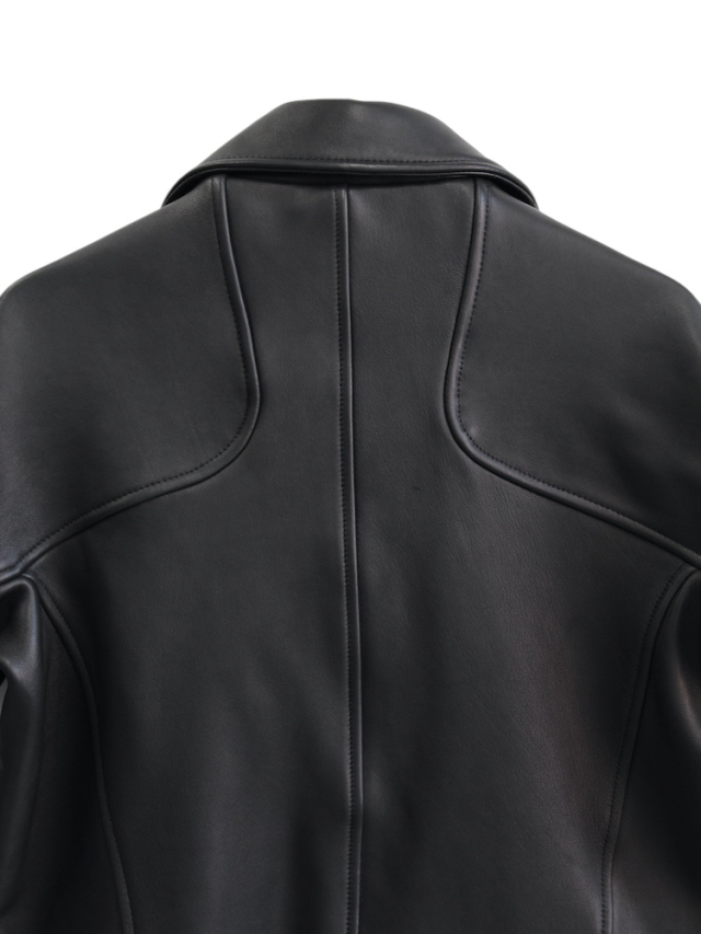 NVRFRGT LEATHER PANELED ZIP UP JACKET BLACK 通販 商品ページOCTAVIA