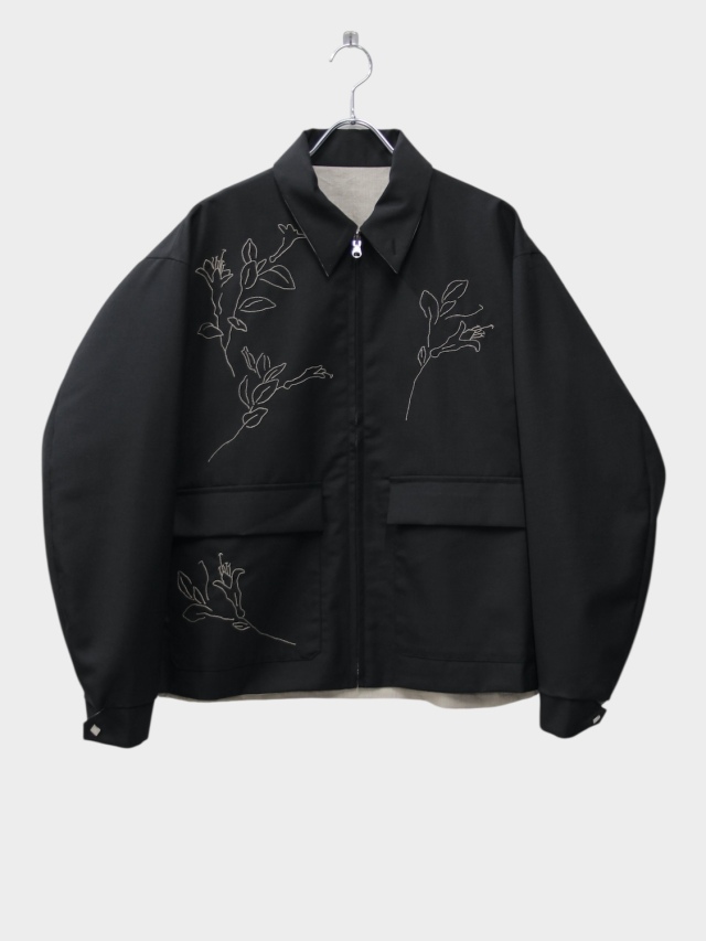 TANAKA REVERSIBLE JACKET BLACK/LINEN (EMBROIDERY) 2026SS