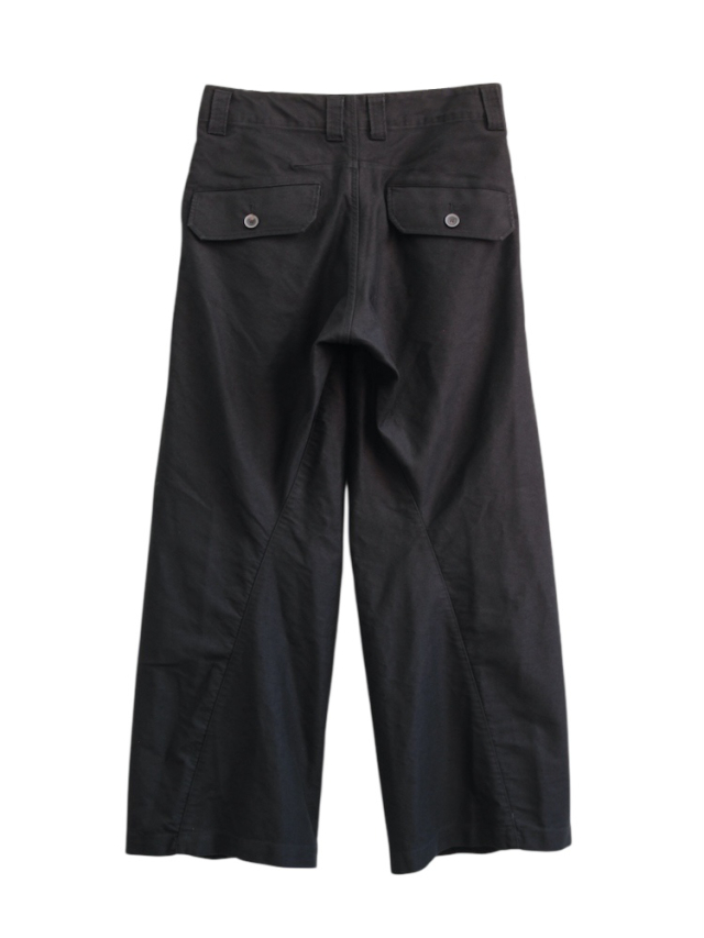 NVRFRGT TUCKED WIDE LEG TROUSERS BLACK 通販 商品ページOCTAVIA