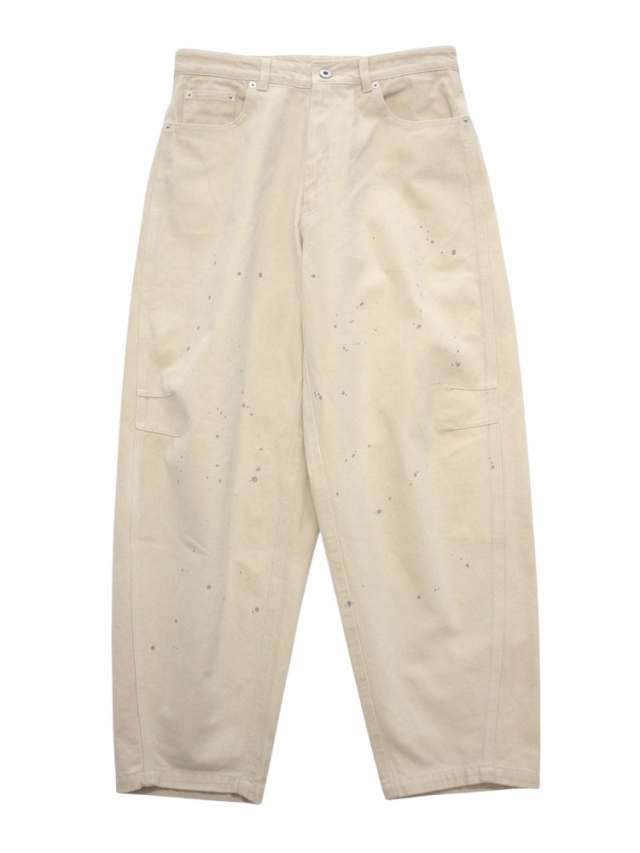 arenotis 3D-Pattern Frosted Painted Barrel Chino Pants ECRU 2025AW