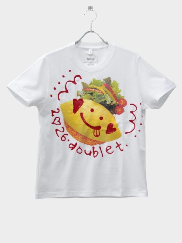 [10%POINTバック] doublet KETCHUP MESSAGE OMURICE T-SHIRT WHITE 2026SS