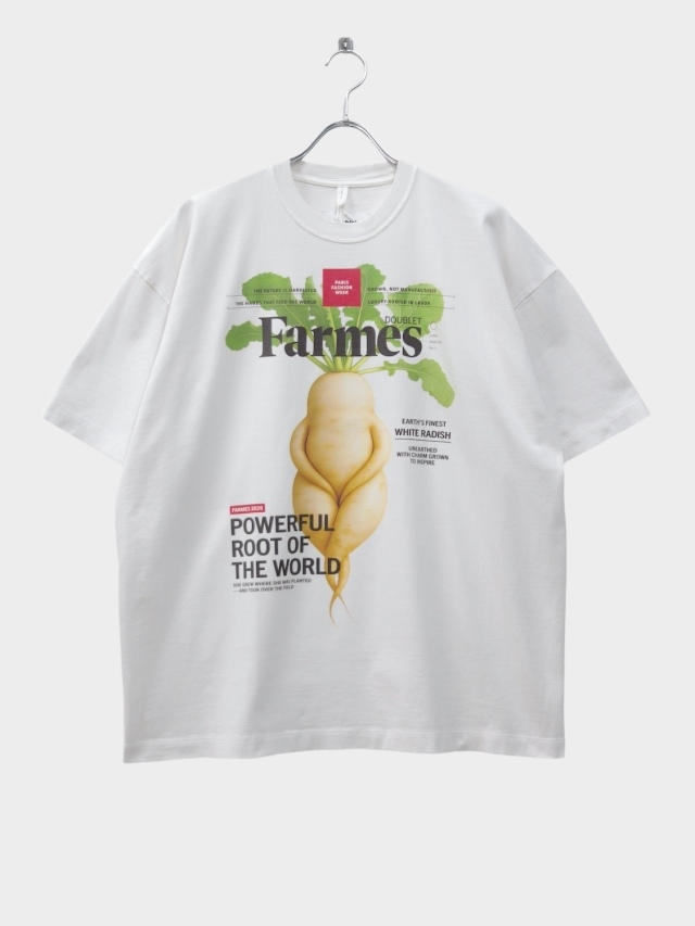 [10%POINTバック] doublet FARMES MAGAZINE COVER T-SHIRT WHITE 2026SS