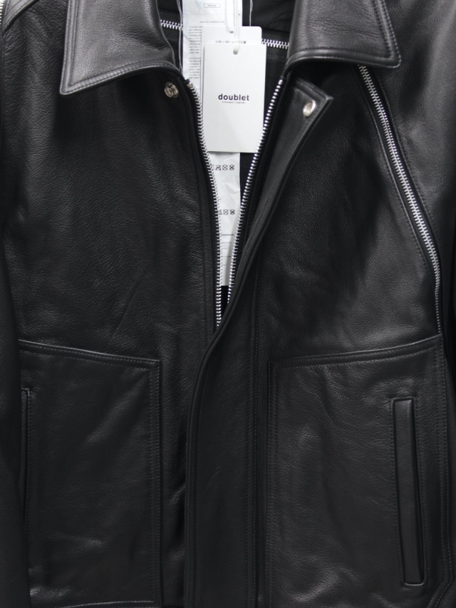 doublet FILLETED ZIP LEATHER JACKET BLACK 通販商品ページ octavia