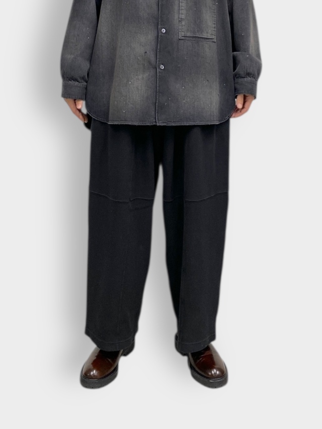 ANCELLM SMOOTH PANEL WIDE SLACKS BLACK 2026SS 通販ページ octavia