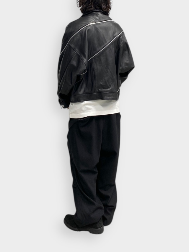 doublet FILLETED ZIP LEATHER JACKET BLACK 通販商品ページ octavia