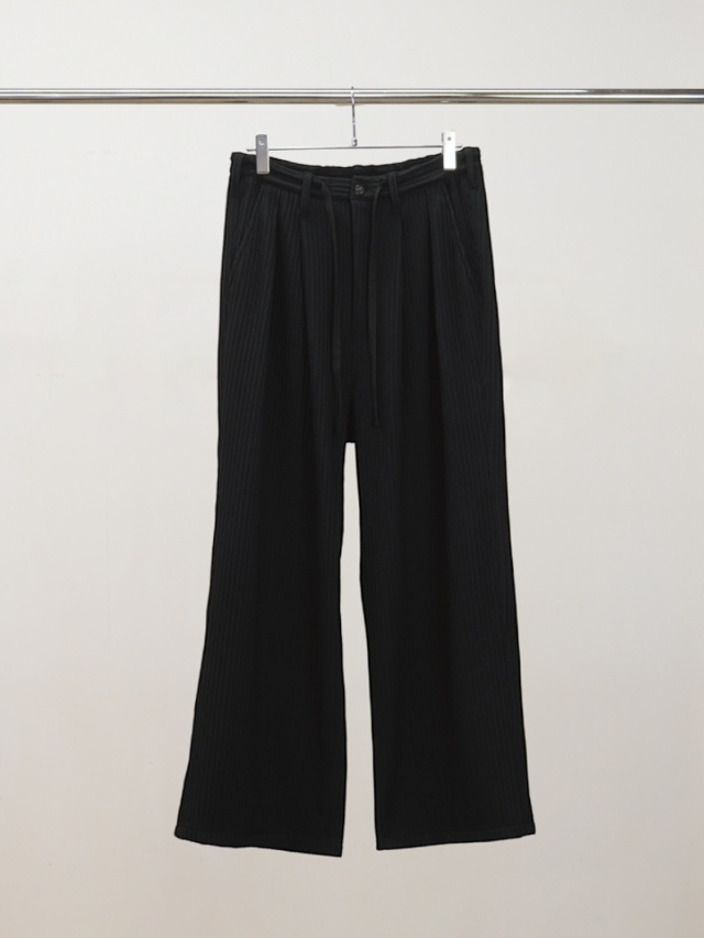 ANCELLM WIDE EASY PANTS BLACK 2026SS