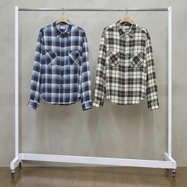 POINT2倍 [予約商品] 3月中旬入荷予定 UNUSED LONG SLEEVE RAYON CHECK SHIRT 2026SS