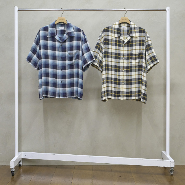 POINT2倍 [予約商品] 3月下旬入荷予定 UNUSED SHORT SLEEVE RAYON CHECK SHIRT 2026SS