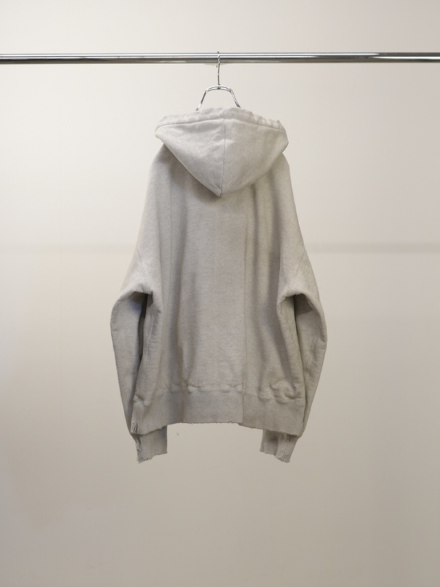 ANCELLM ZIP UP HOODIE HEATHER WHITE 2025AW 通販ページ octavia