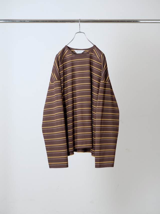 ANCELLM BORDER LS T-SHIRT MARRON 2026AW