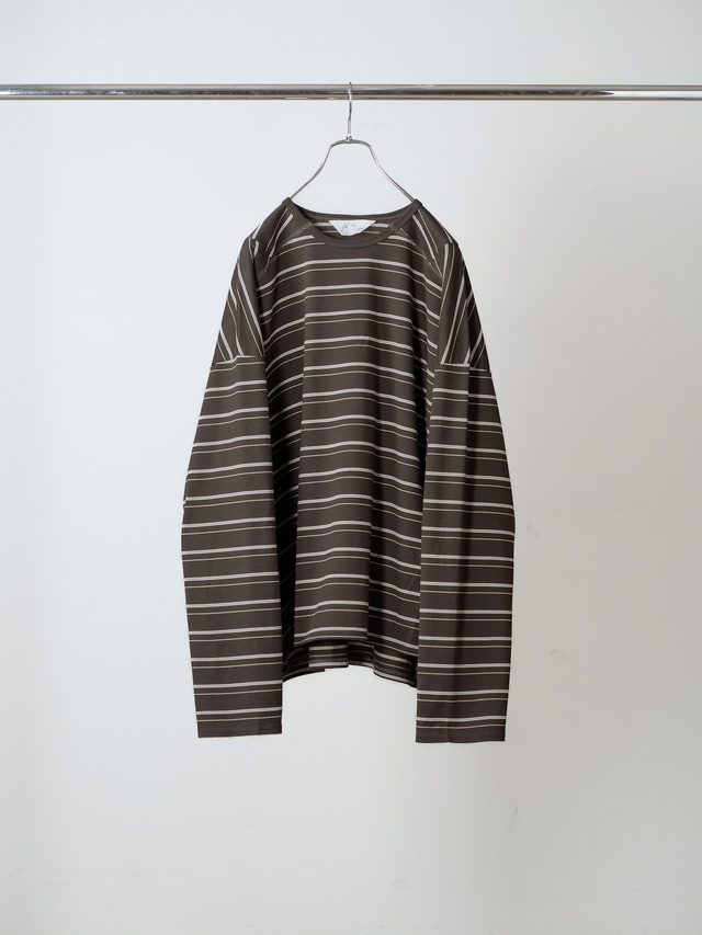 ANCELLM BORDER LS T-SHIRT BLACK 2026AW