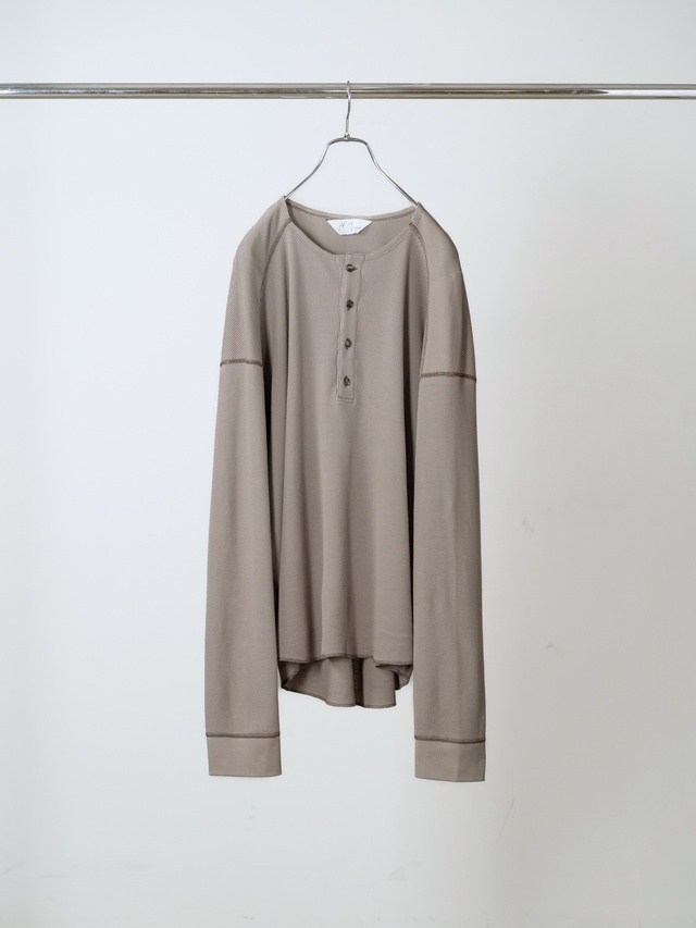 ANCELLM C/CA HENLEY LS T-SHIRT SAND 2026AW