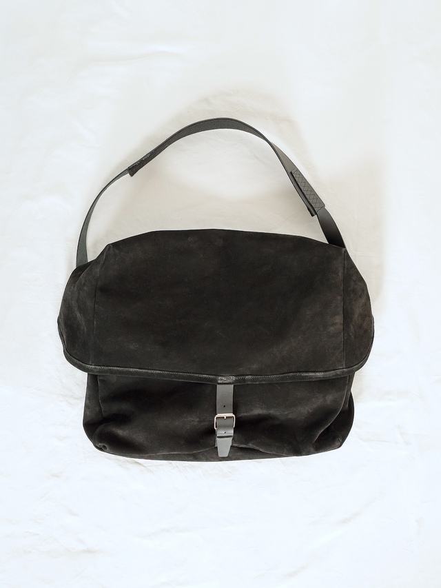 ANCELLM SUEDE SHOULDER BAG BLACK 2026AW