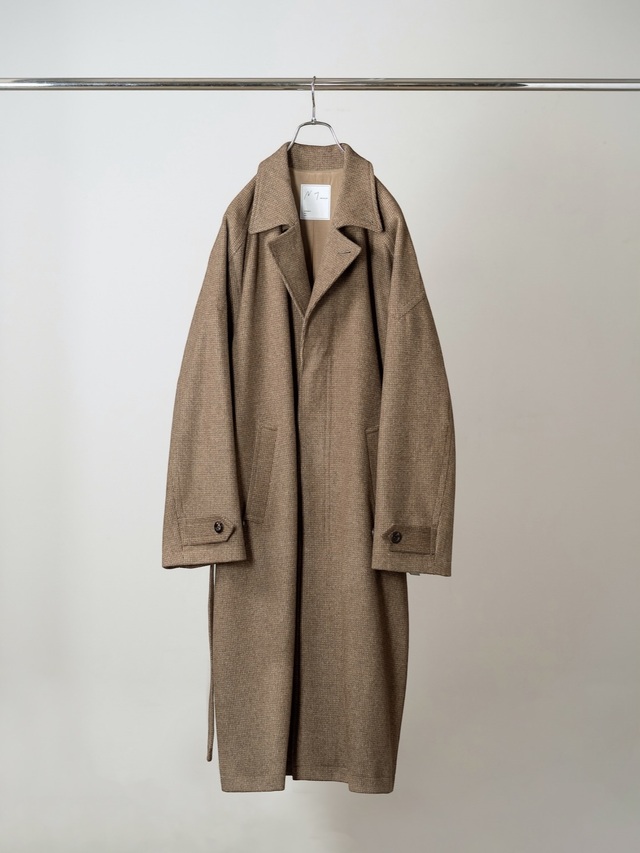ANCELLM WOOL BLANKET BALMACAAN COAT BEIGE 2026AW