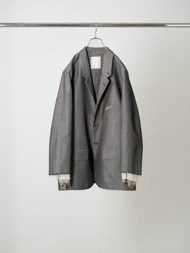 ANCELLM LAYERED TAILORED JACKET BLACK 2026AW