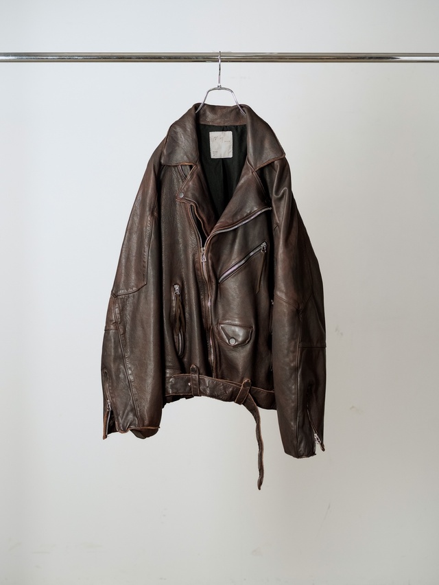 ANCELLM AGING H.L BELTED JACKET D.BRICK 2026AW