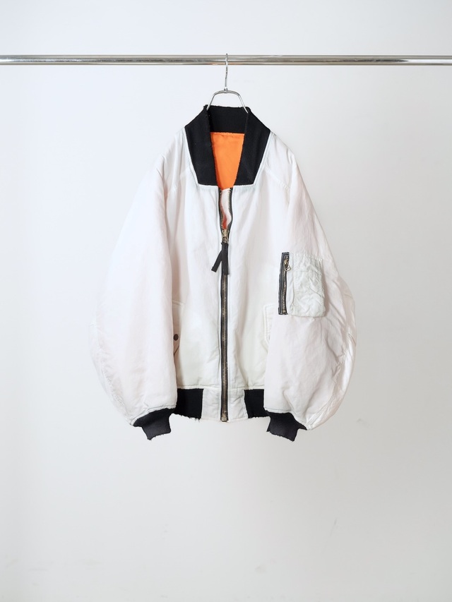 ANCELLM AGING BOMBER JACKET SNOW WHITE 2026AW