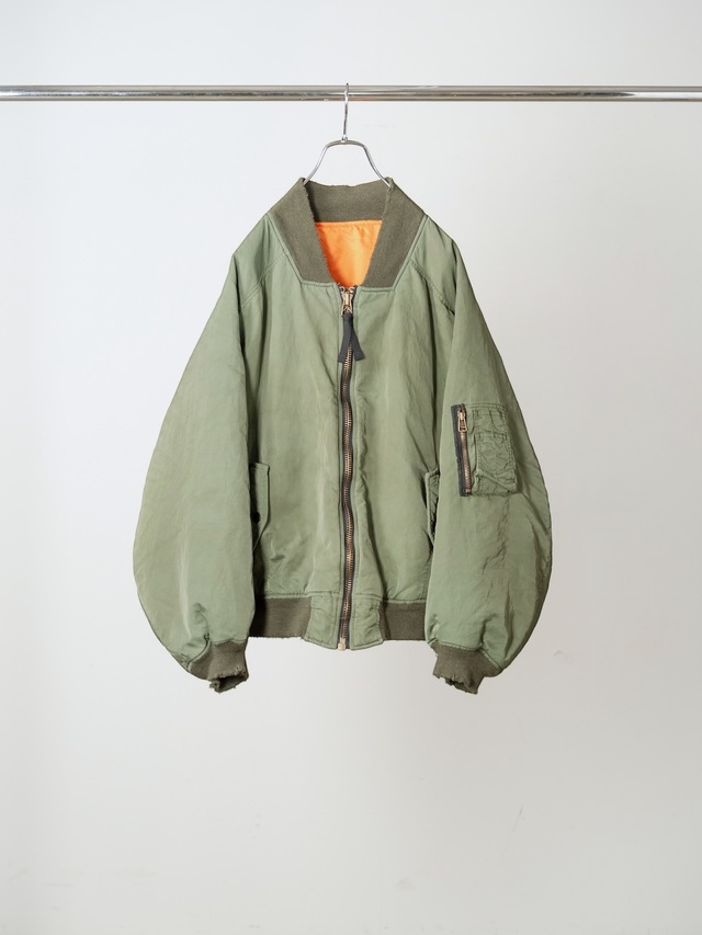 ANCELLM AGING BOMBER JACKET KHAKI 2026AW