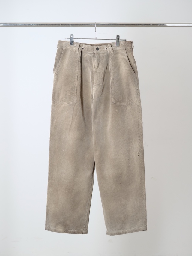 ANCELLM CORDUROY BAKER PANTS GRAY 2026AW