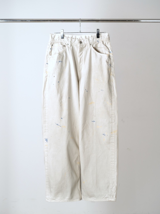 ANCELLM STRAIGHT WIDE DENIM PANTS G.WHITE 2026AW