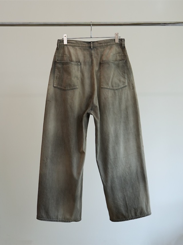 パンツ ANCELLM LIGHTOZWIDE STRAIGHT DENIM PANTS ANCELLM - LIGHT OZ WIDE STRAIGHT DENIM PANTS | WHITE