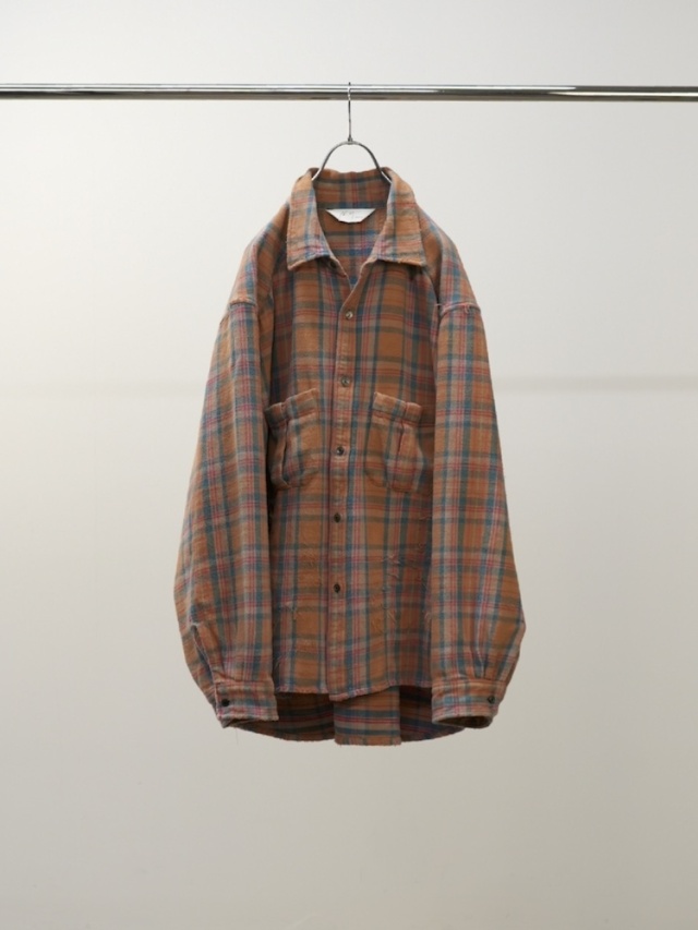 AUTUMN WORK SHIRT RUST XL オータム フリースシャツ ロングスリーブ オーセンティック フランネルシャツ｜WOOLRICH