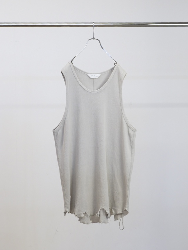 ANCELLM DAMAGE WAFFLE TANK GREIGE 2026SS