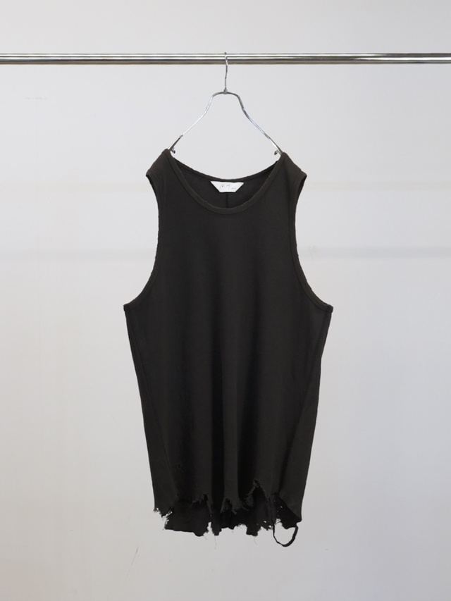 ANCELLM DAMAGE WAFFLE TANK D.BROWN 2026SS