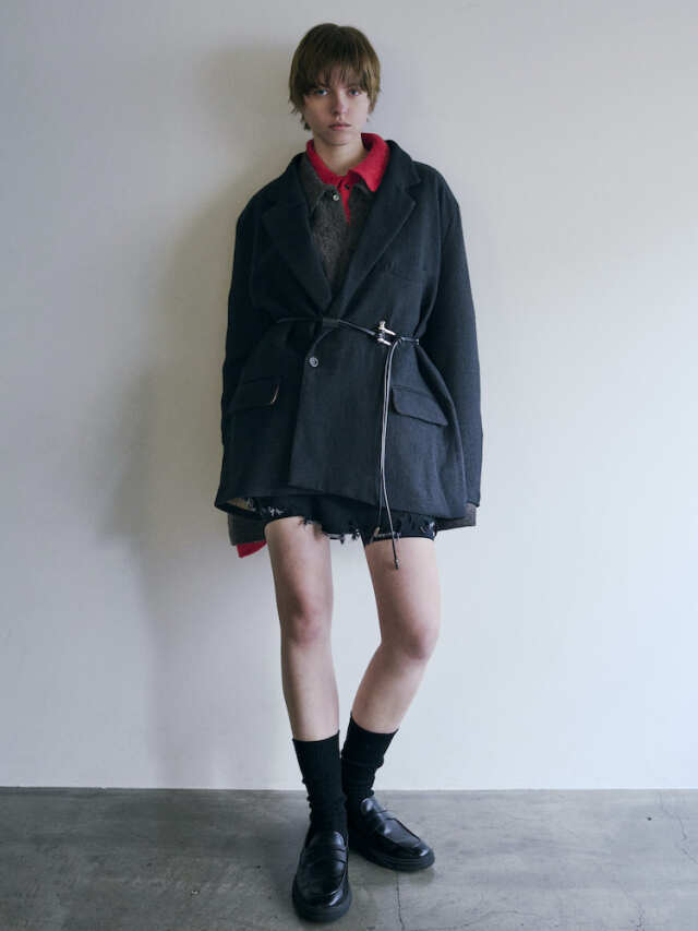 ANCELLM LEATHER ROPE BELT BLACK 通販ページ octavia[オクタヴィア]