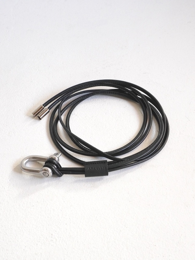 ANCELLM LEATHER ROPE BELT BLACK 2025AW 通販ページ octavia