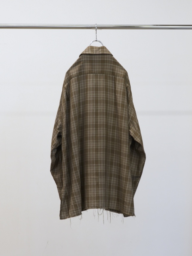 ANCELLM AGING RAYON CHECK SHIRT GREEN 通販ページ octavia[オクタヴィア]