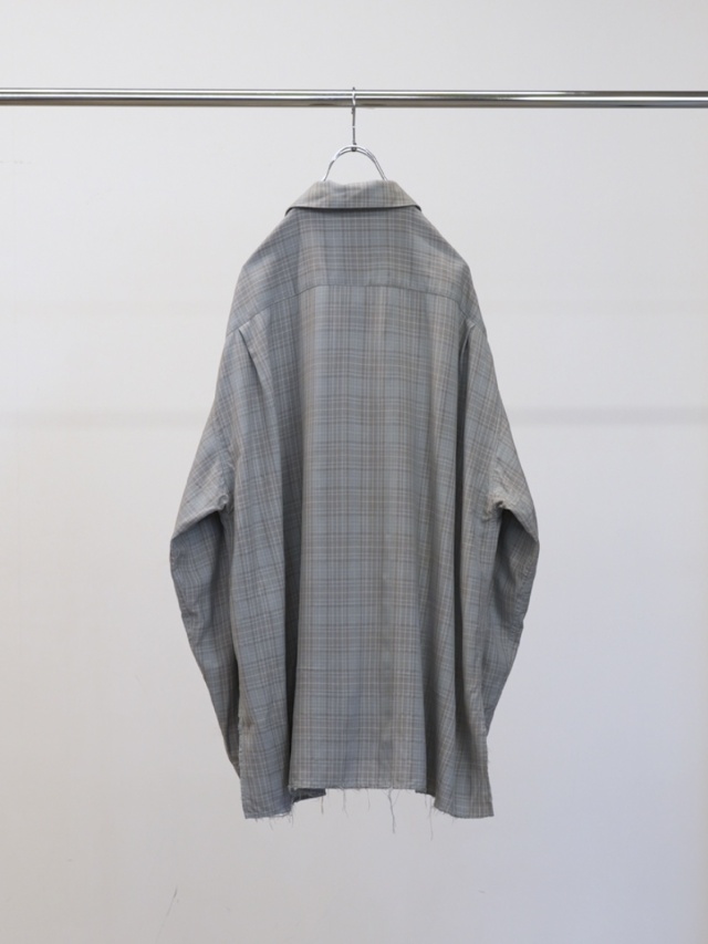 ANCELLM AGING RAYON CHECK SHIRT BLUE 通販ページ octavia[オクタヴィア]
